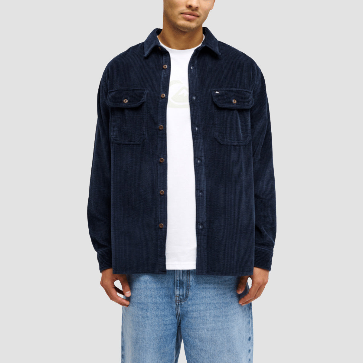 Quiksilver Venture Cord Longsleeve Shirt Dark Navy