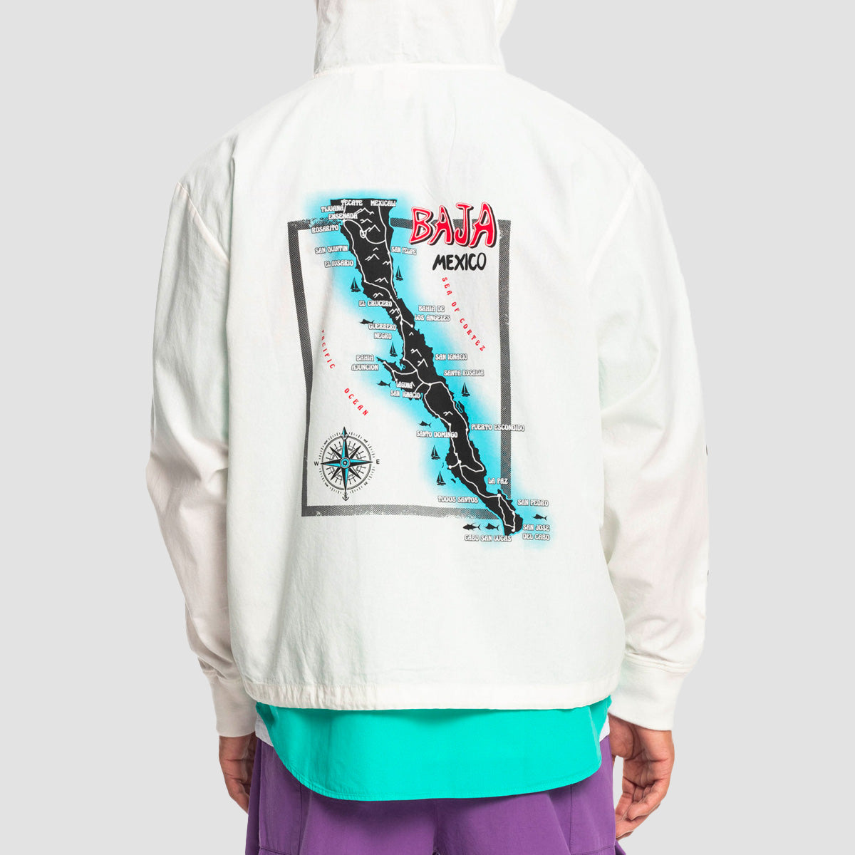 Quiksilver x Stranger Things The Baja Lightweight Jacket White