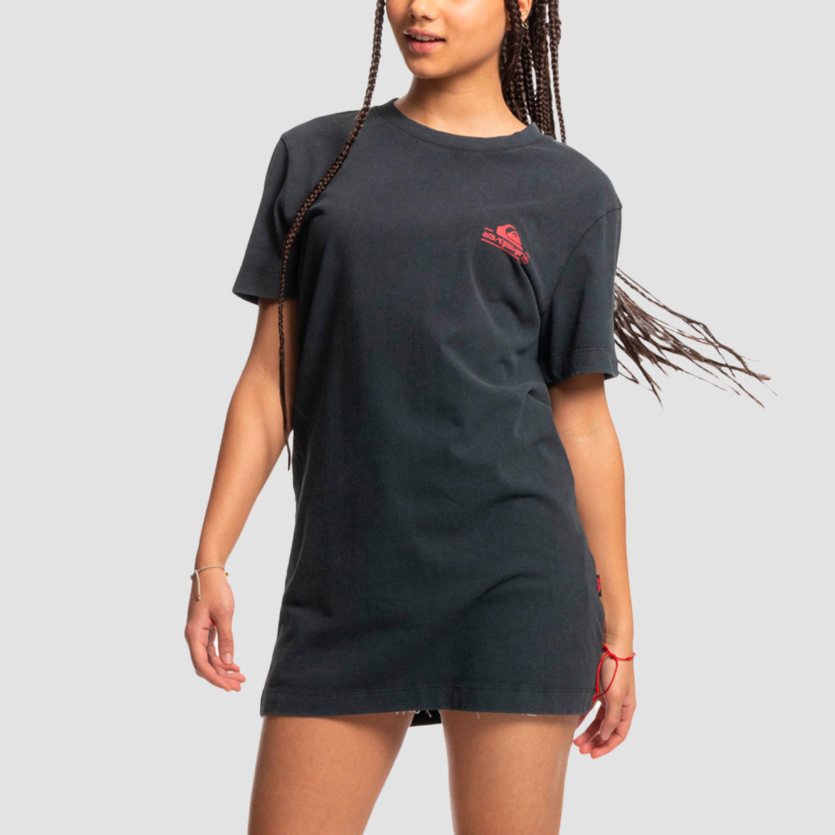 Quiksilver x Stranger Things Upside Down Tee Dress Black - Womens