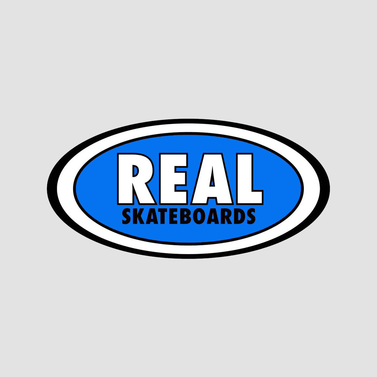 Real Oval Sticker Blue 190x95mm