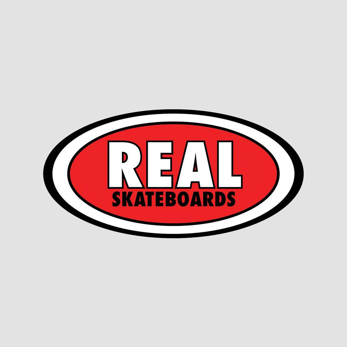 Real Oval Sticker Red 190x95mm