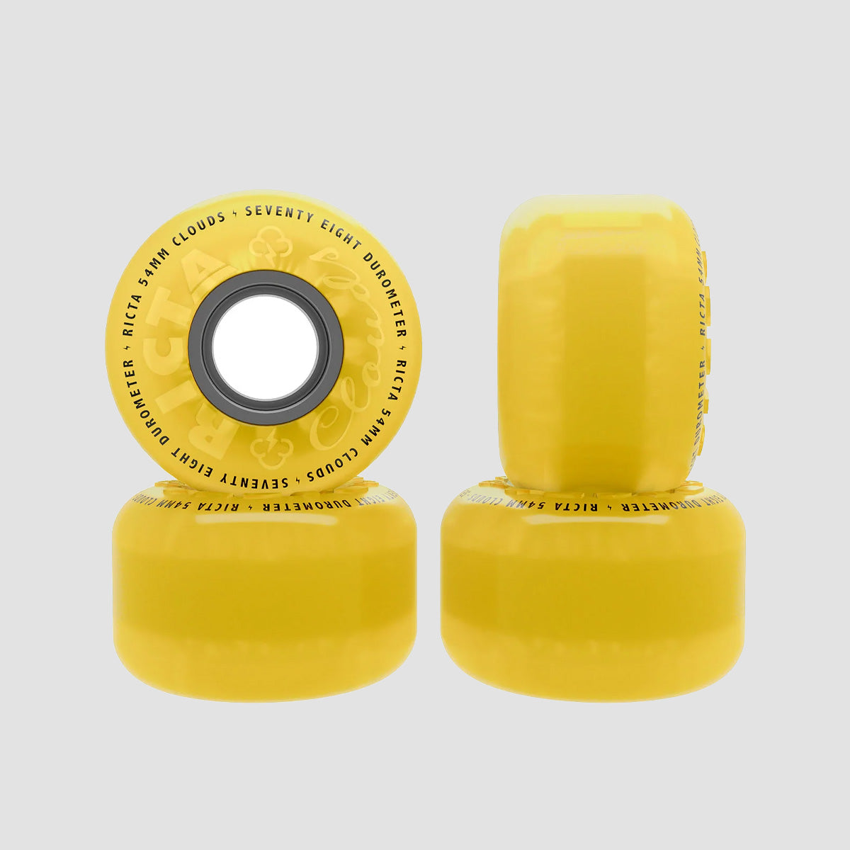 Ricta Clouds 78a Skateboard Wheels Yellow/Black 54mm