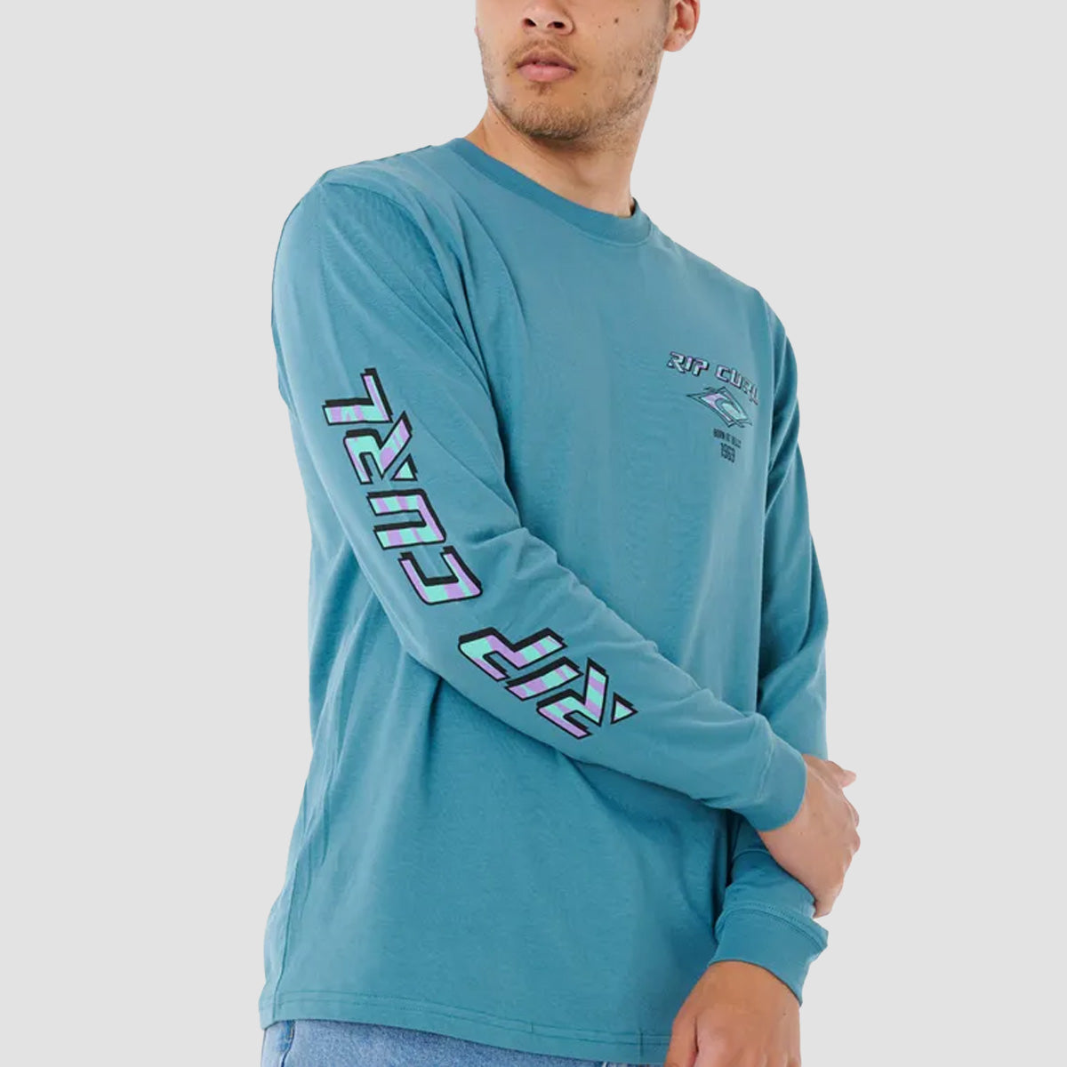 Rip Curl Fade Out Icon Longsleeve T-Shirt Storm Blue