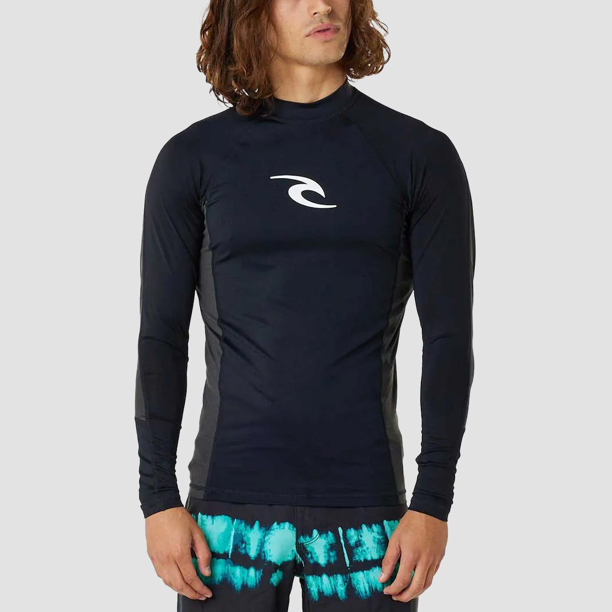 Rip Curl Waves UPF Perf Longsleeve Rash Vest Black