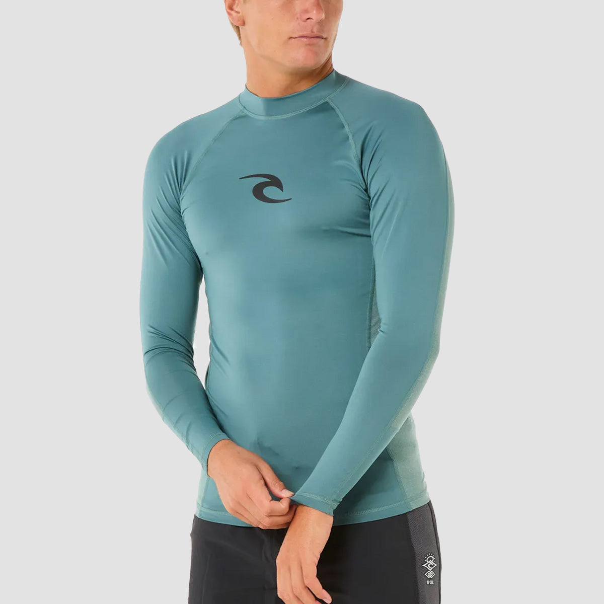 Rip Curl Waves UPF Perf Longsleeve Rash Vest Bluestone