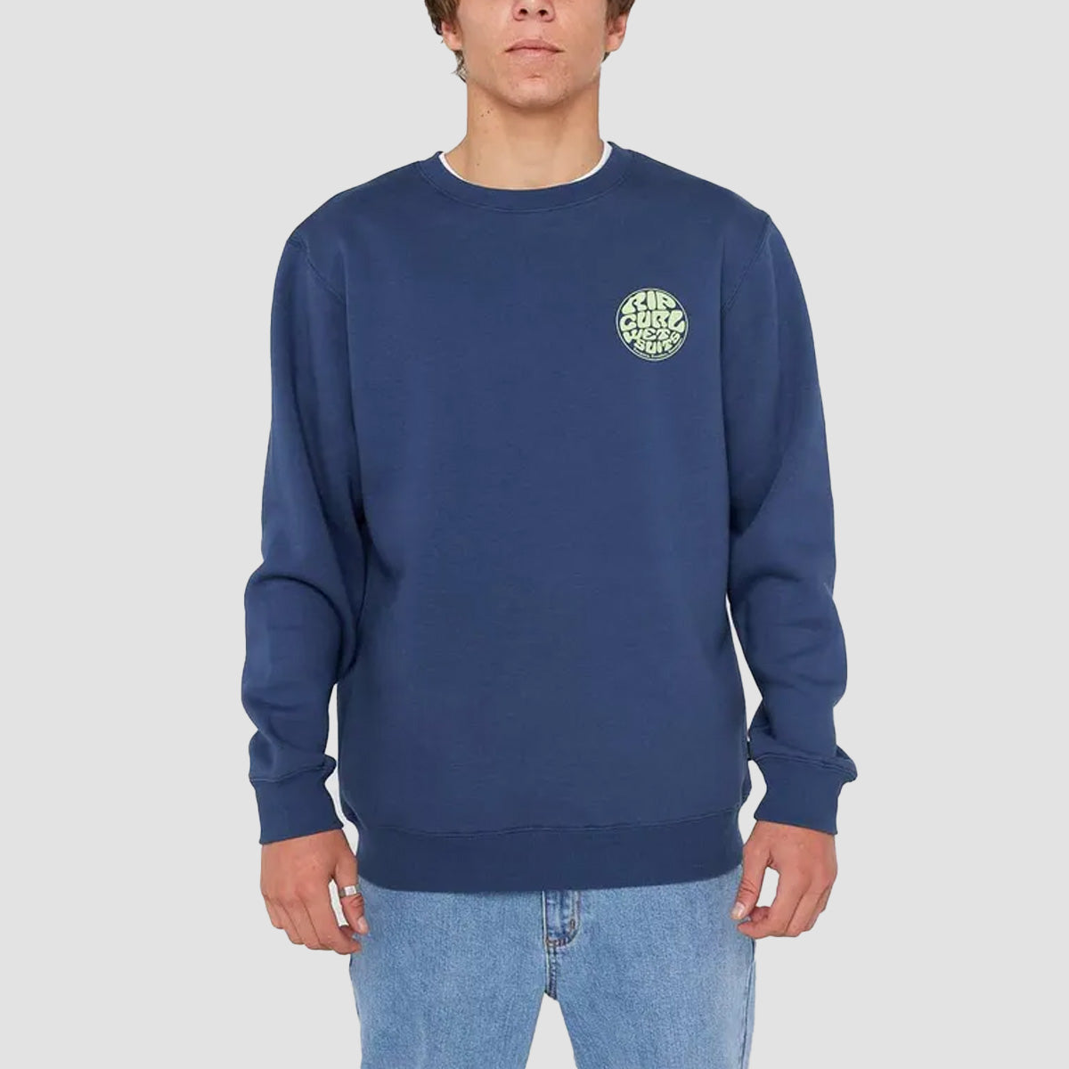 Rip Curl Wetsuit Icon Crew Sweatshirt Light Navy