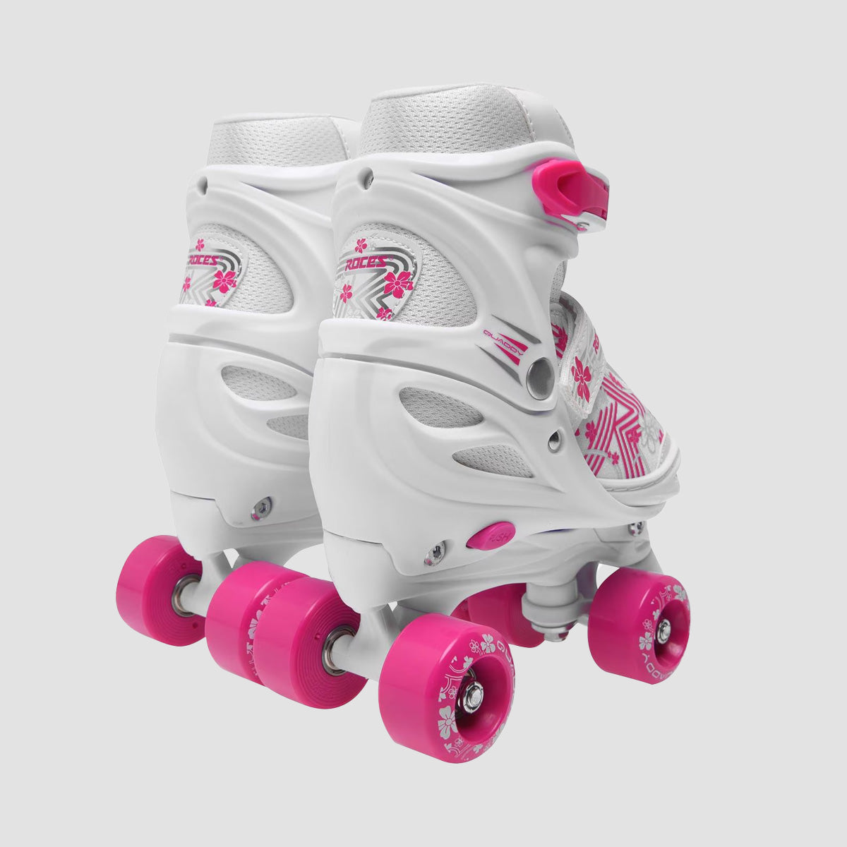 Roces Quaddy 3.0 Adjustable Quad Skates White/Pink - Kids