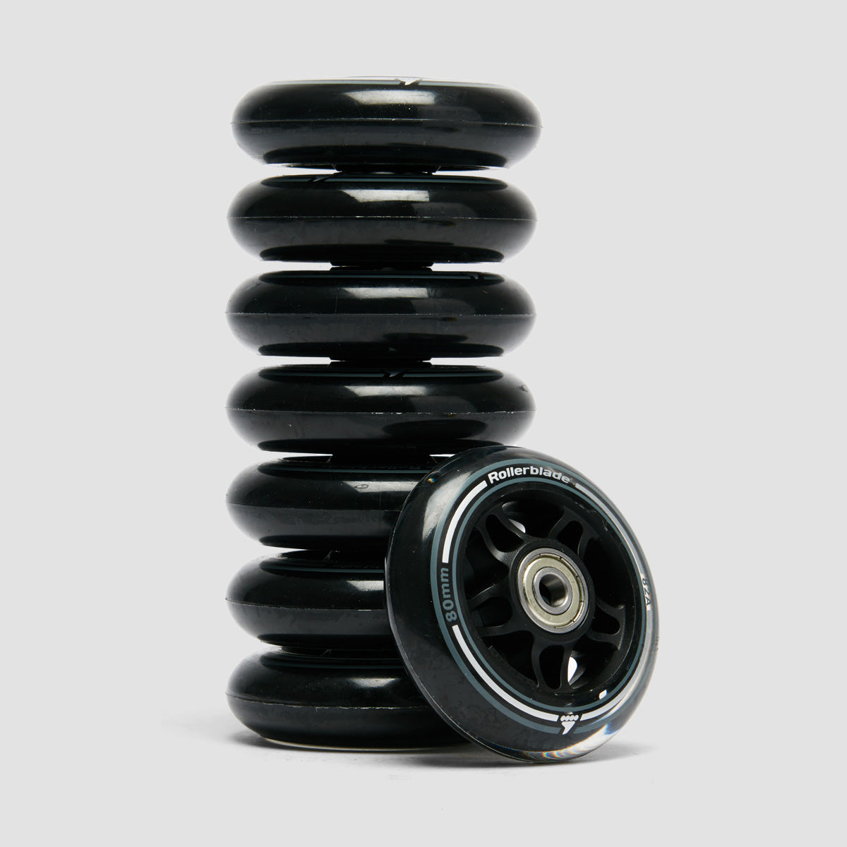 Rollerblade 82A Inline Wheel Kit x8 Neutral 80mm 8mm Hole