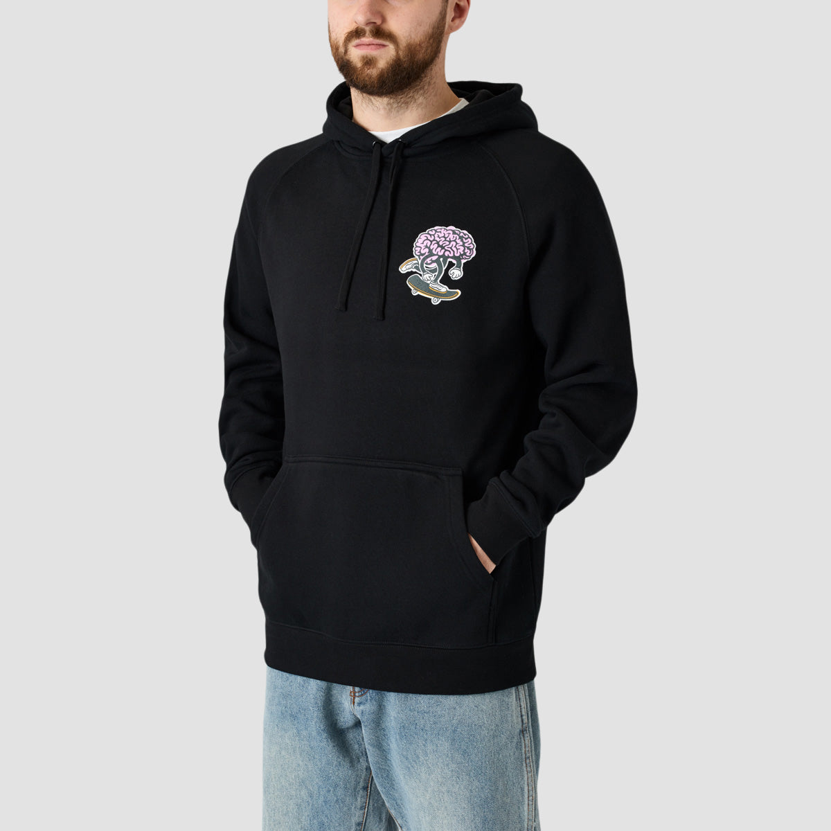 Brain Drain Brain Push Pullover Hoodie Black