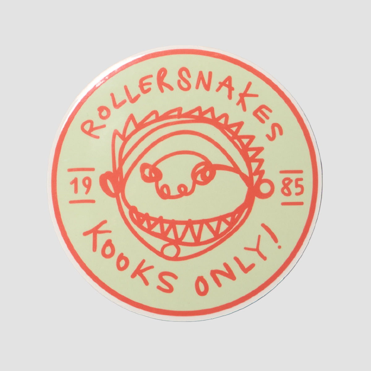 Rollersnakes Kooks Only Sticker 80mm