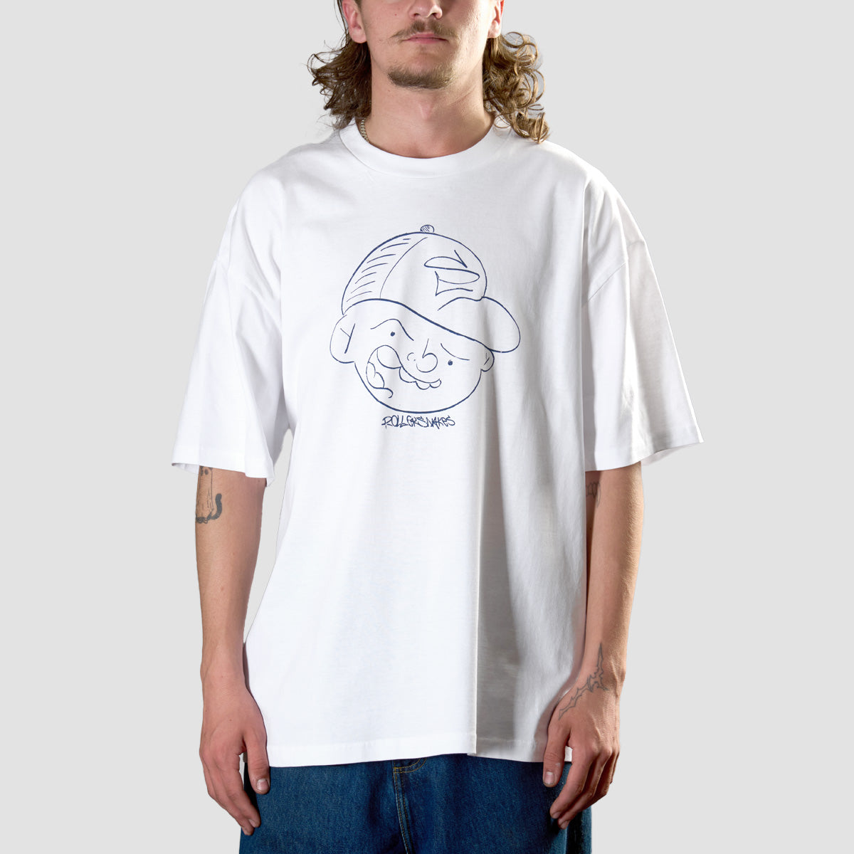 Rollersnakes Sam Oversize T-Shirt White