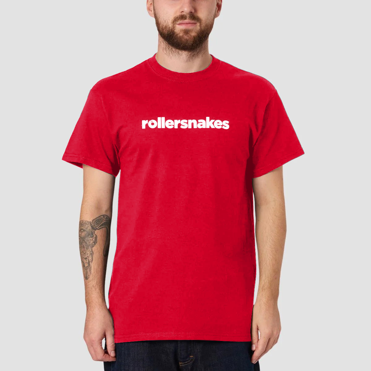 Rollersnakes WordMark T-Shirt Red