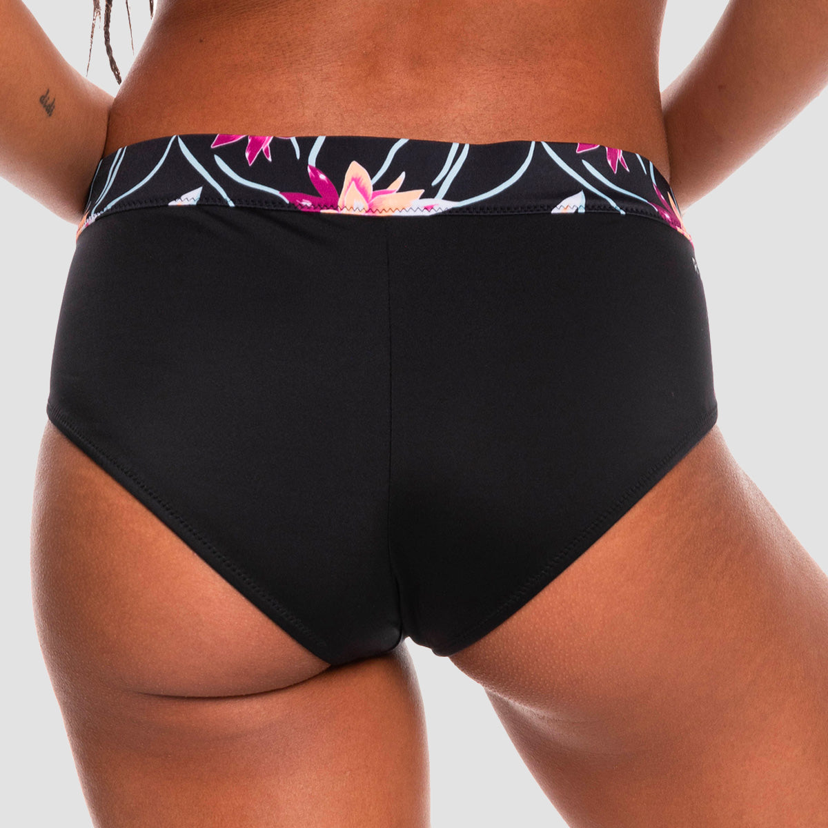 Roxy Active Hipster Bikini Bottoms Anthracite Floral Flow - Womens
