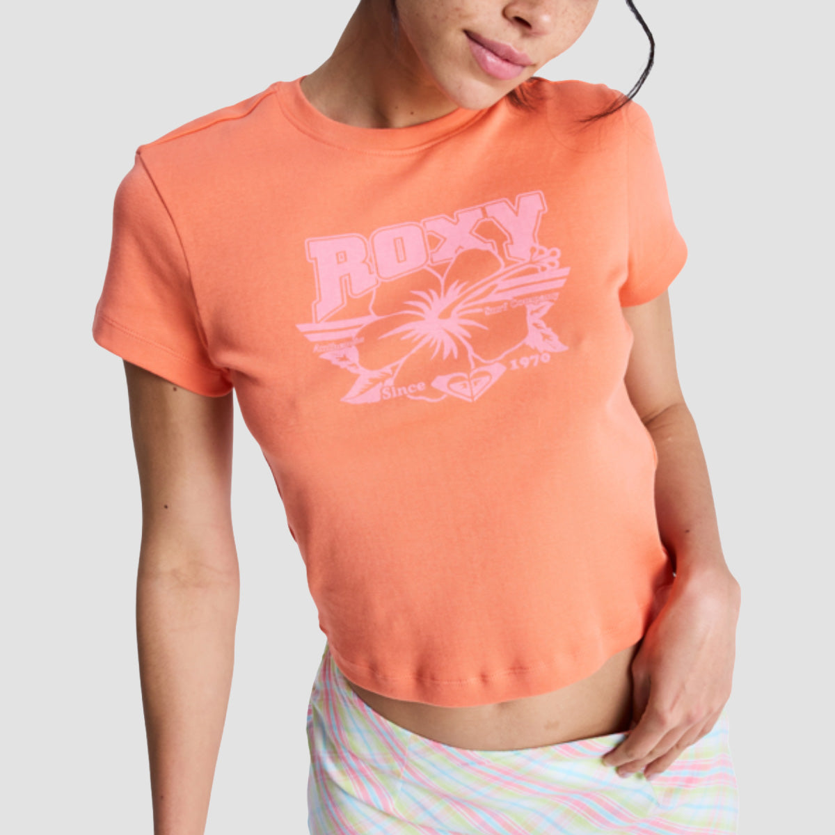 Roxy Beach Love Crop T-Shirt Camellia - Womens