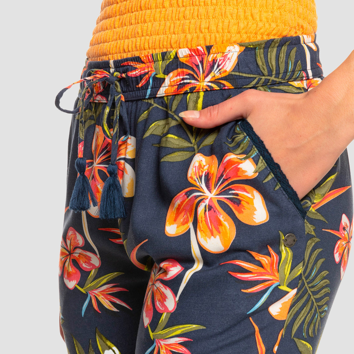 Roxy Bimini Pants Mood Indigo Tropical Depth - Womens