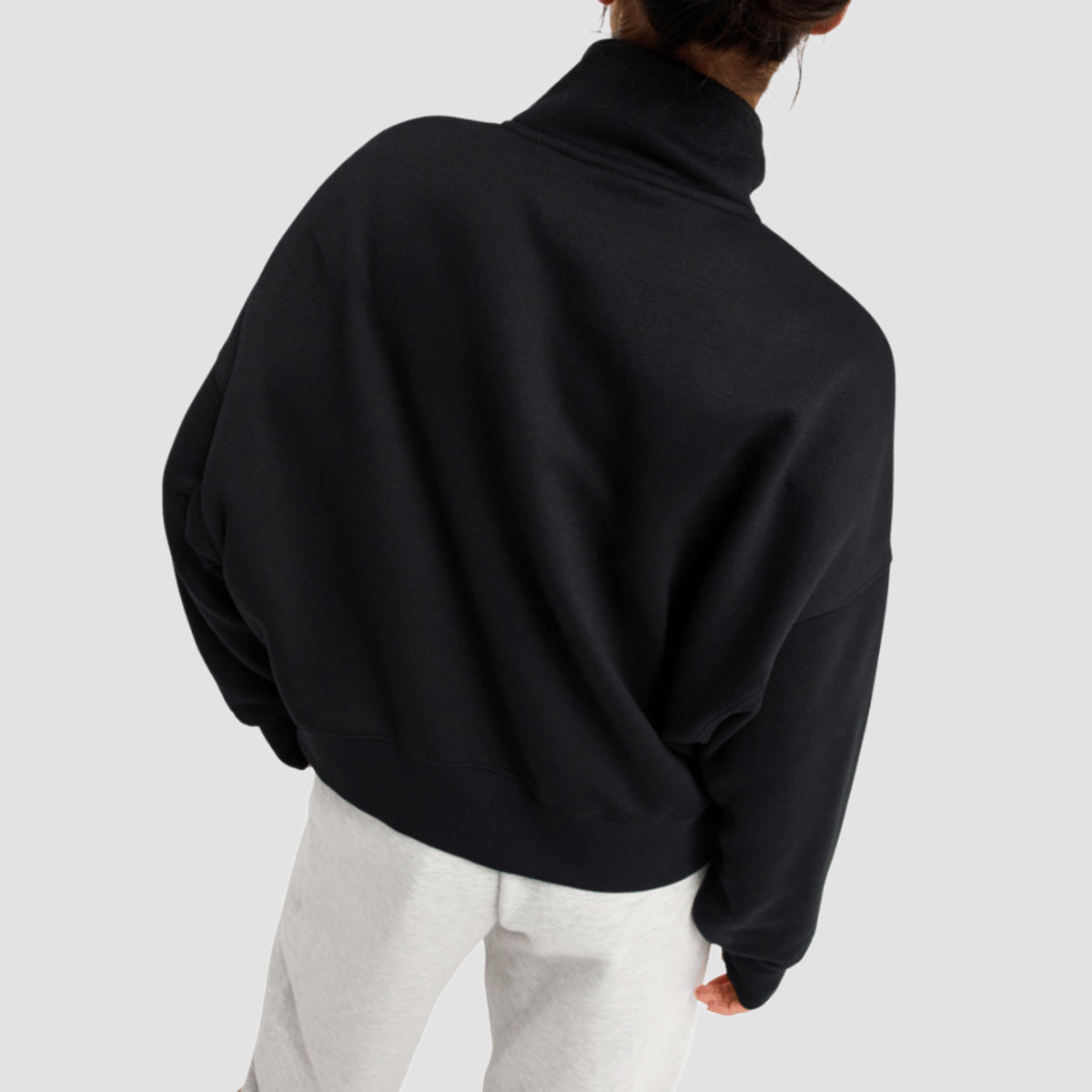 Roxy Everfree High Collar Sweatshirt Anthracite - Womens