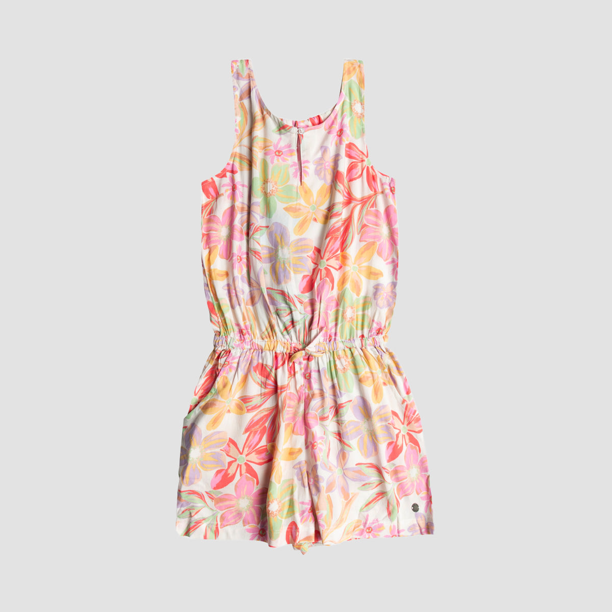 Roxy In The Mountain Playsuit Snow White Bayside Blooms - Girls