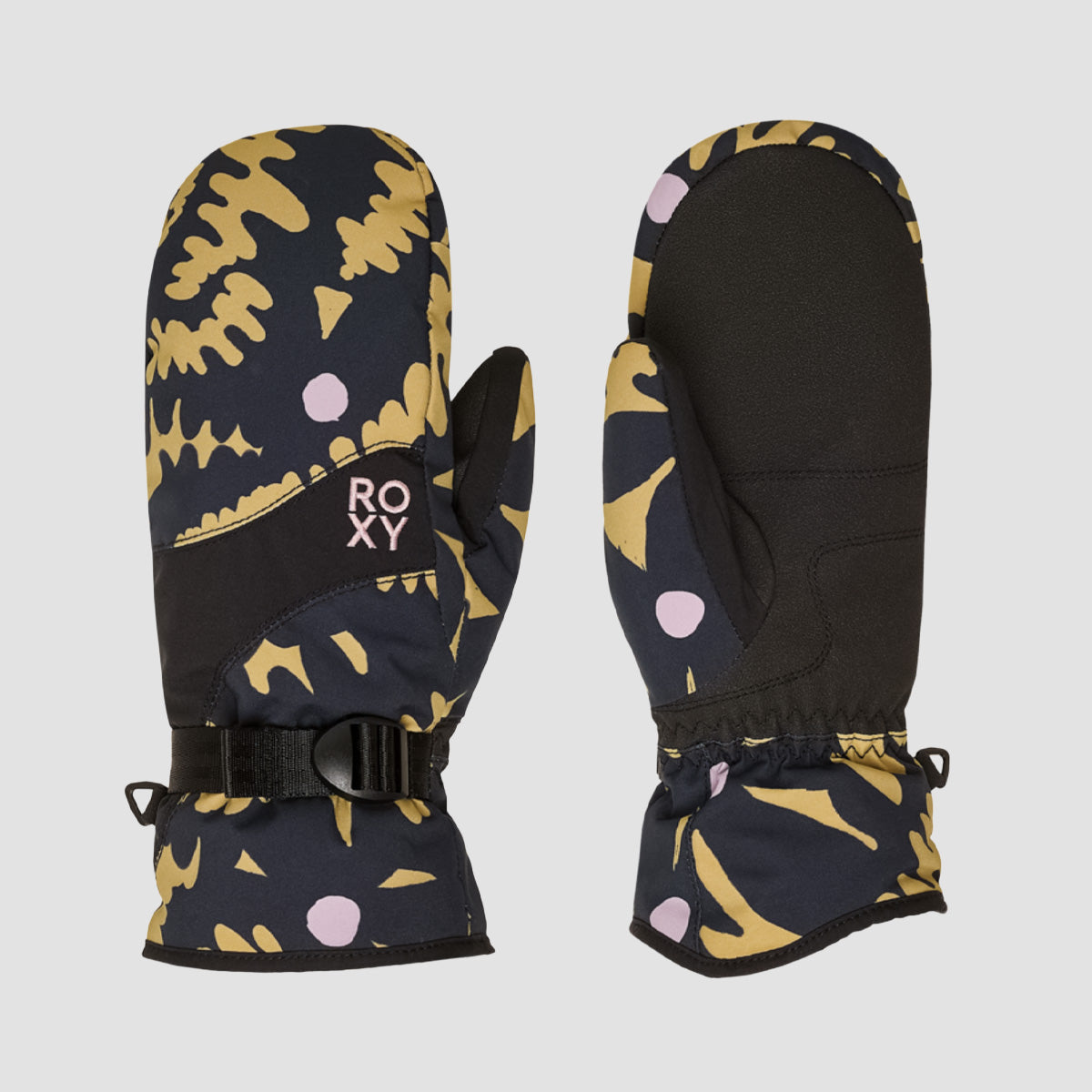Roxy Jetty Snow Mittens Fennel Seed Big Flower - Womens