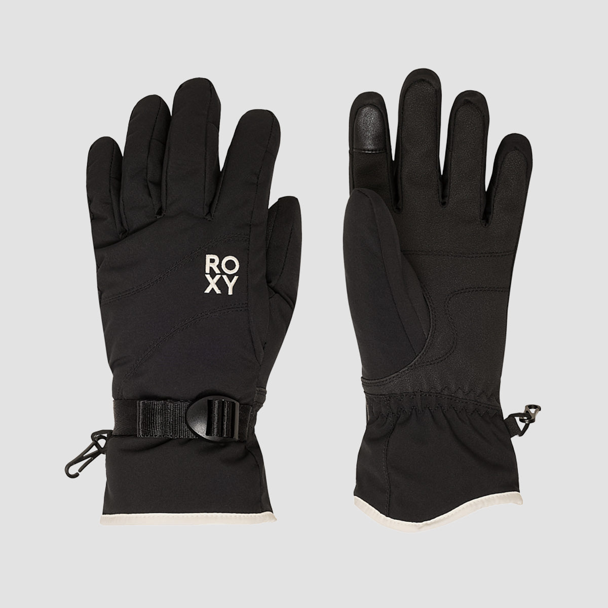 Roxy Jetty Solid Snow Gloves True Black - Womens