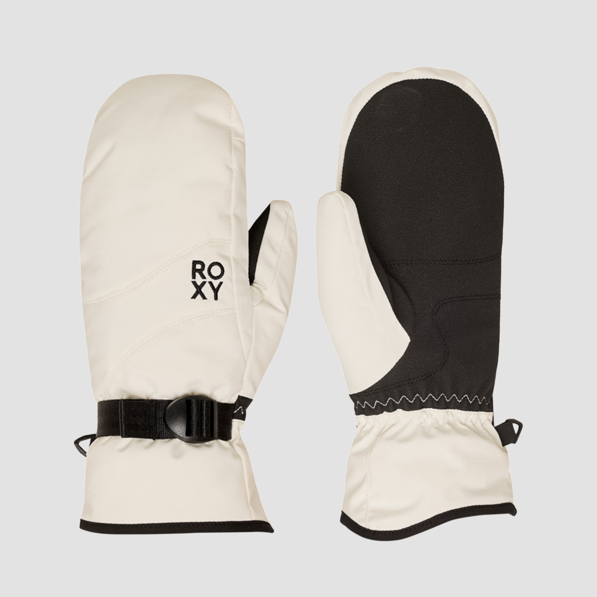 Roxy Jetty Solid Snow Mittens Whisper White - Womens