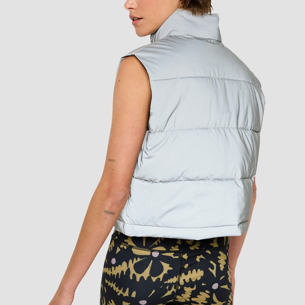 Roxy Move Free Technical Puffy Vest Silver Reflective - Womens