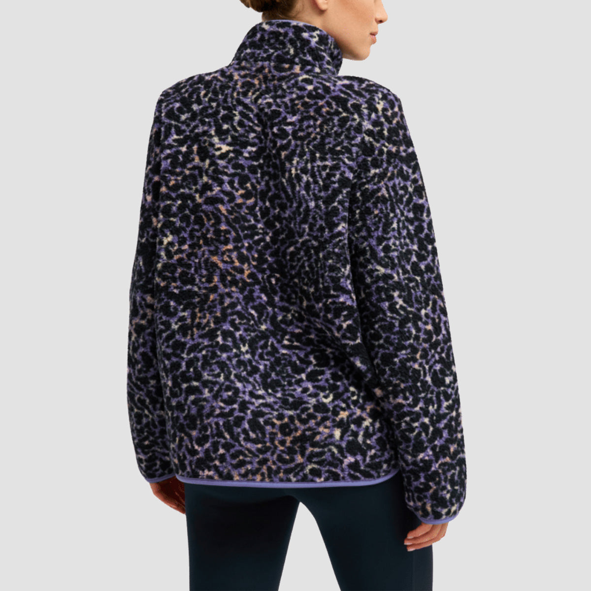 Roxy Waves Of Warmth Fleece Jacket Twilight Purple Wild N Out Big - Womens