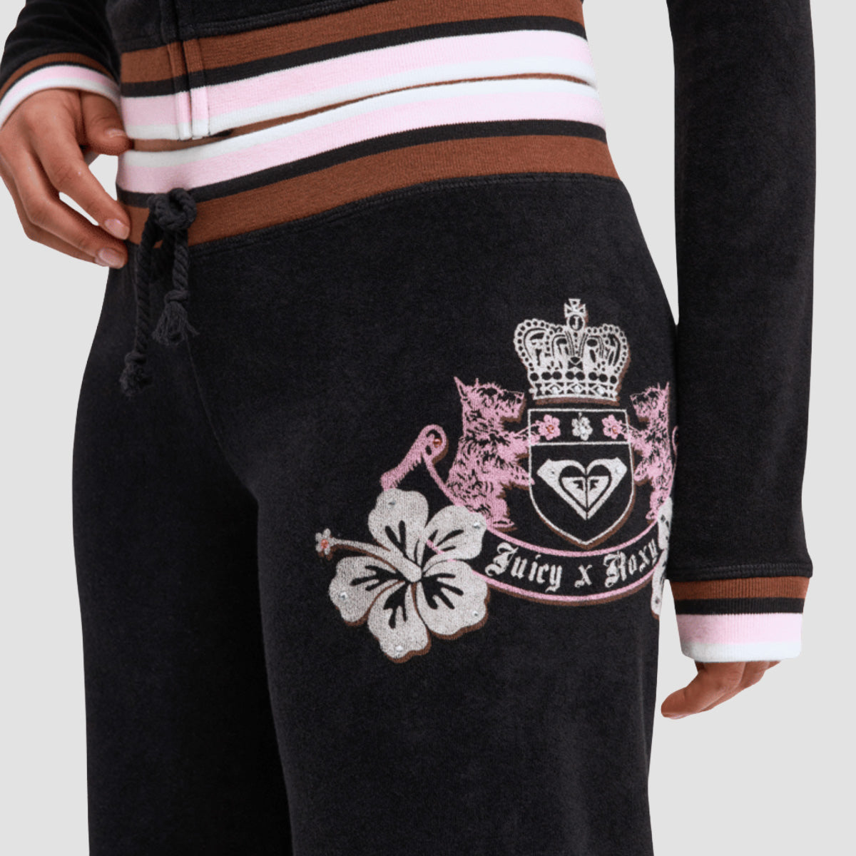 Roxy X Juicy Couture Straight Pants Anthracite