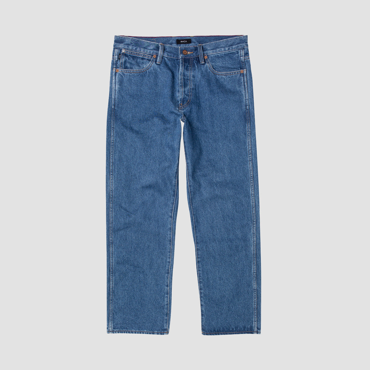 RVCA Americana Baggy Fit Jeans Denim Blue Collar