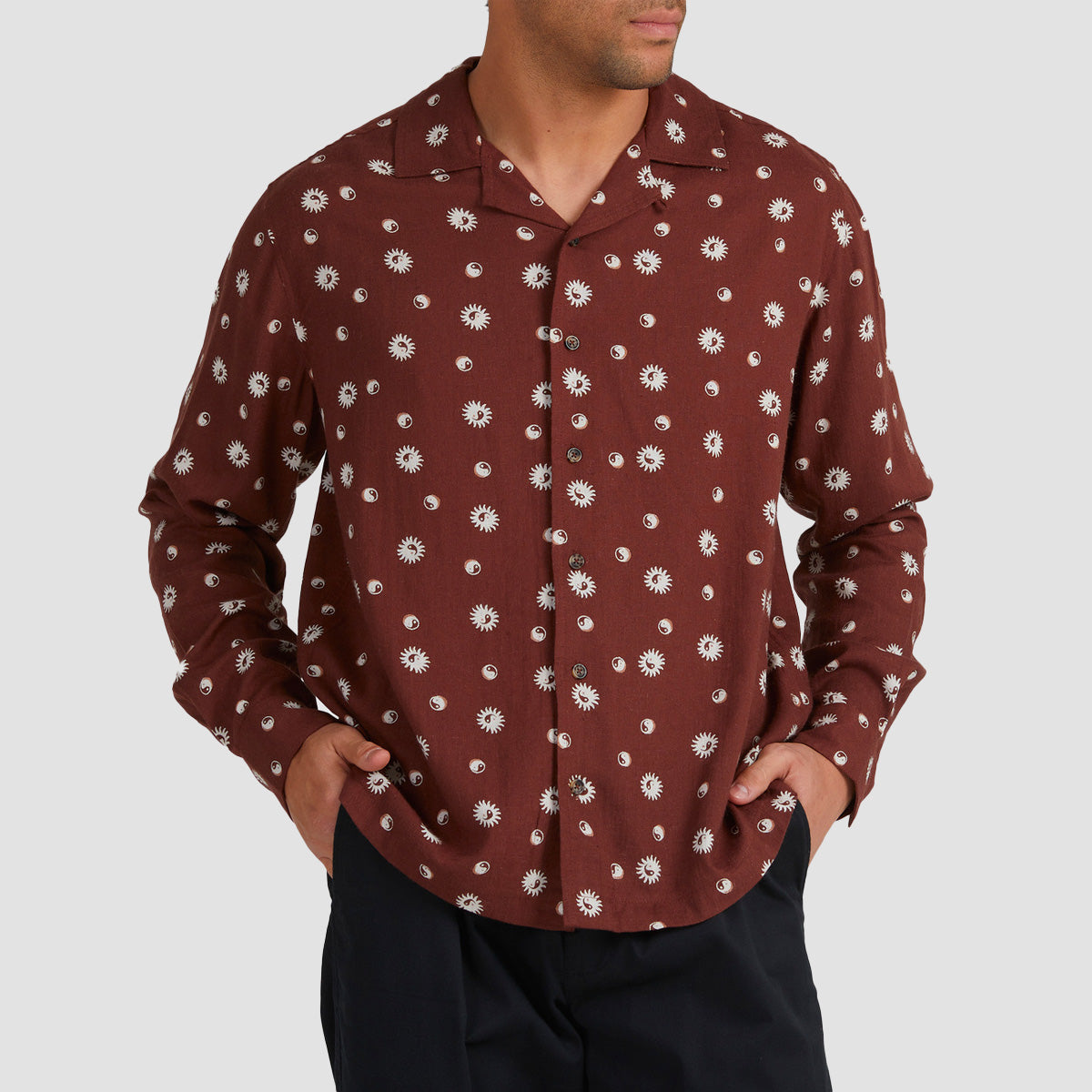 RVCA Balance Act Longsleeve Shirt Cappuccino