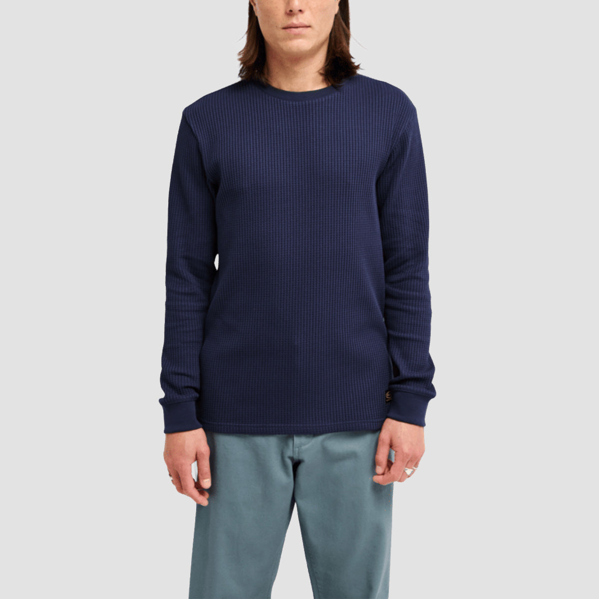 RVCA Dayshift Thermal Longsleeve T-Shirt Moody Blue