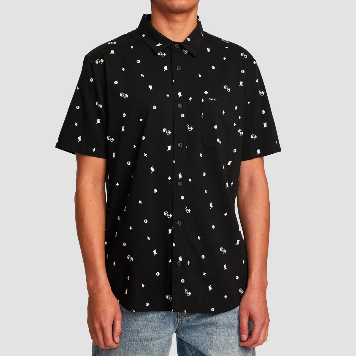 RVCA Degenerate Short Sleeve Shirt Black