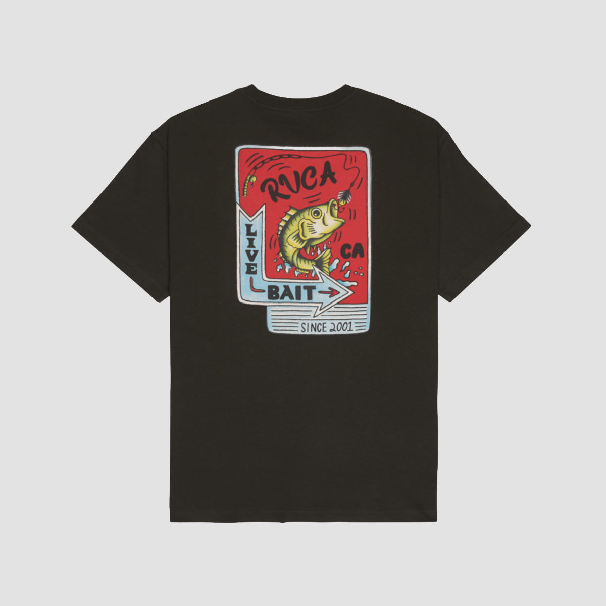 RVCA Live Bait T-Shirt Pirate Black