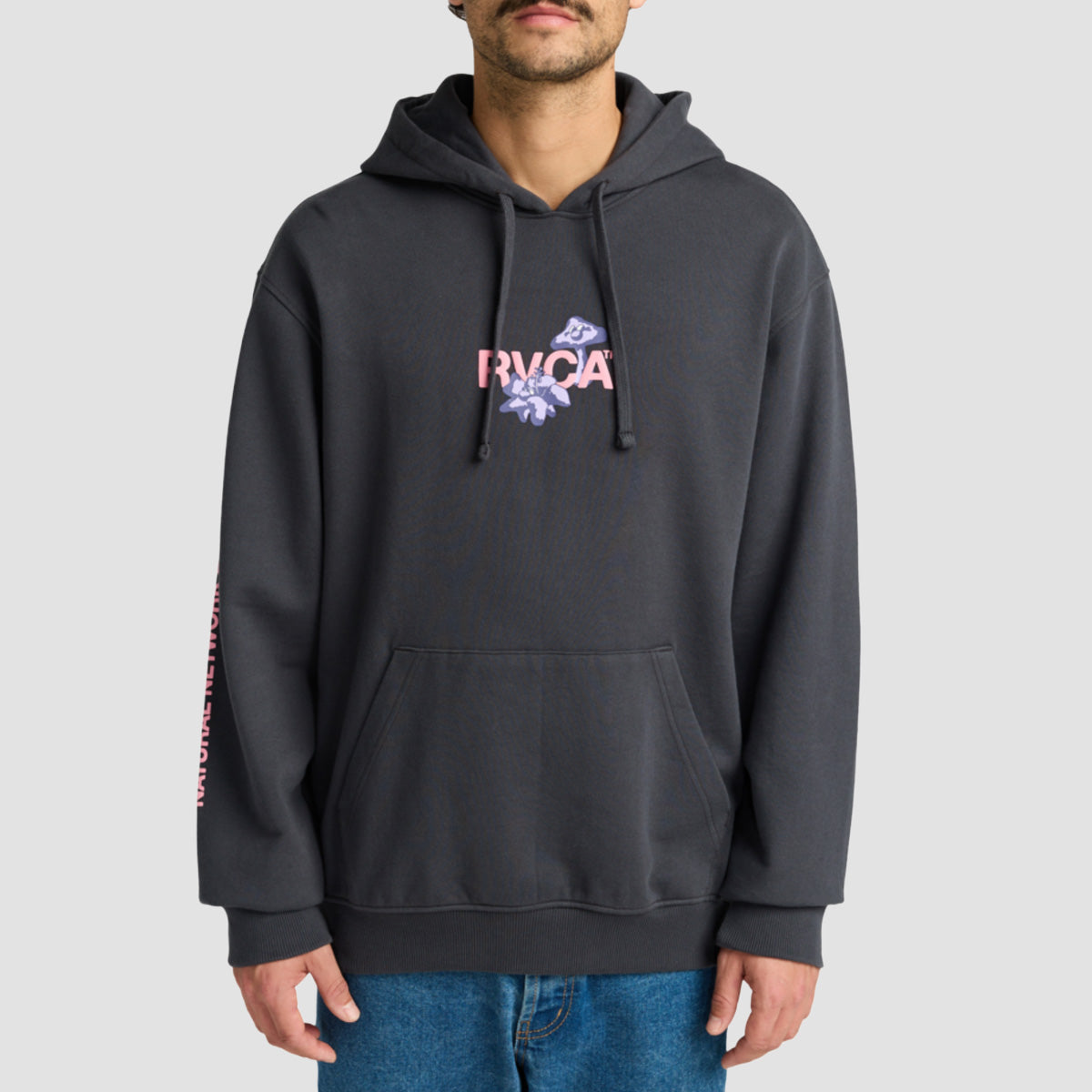 RVCA Natural Network Pullover Hoodie Garage Blue