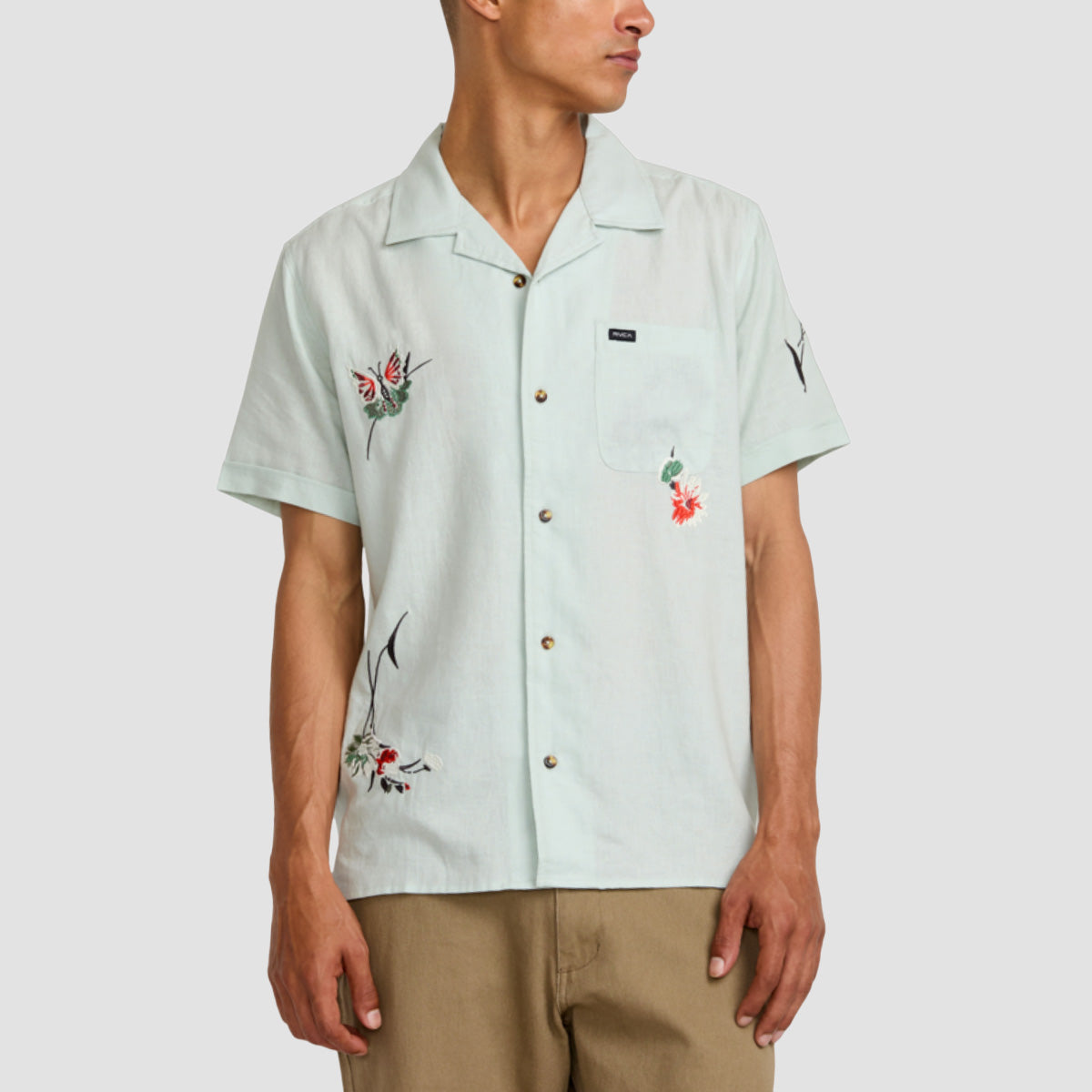 RVCA Nectar Short Sleeve Shirt Green Tea