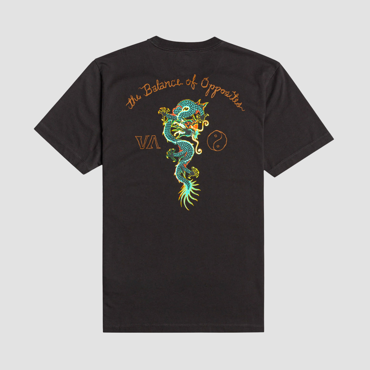 RVCA Neon Dragon T-Shirt Washed Black