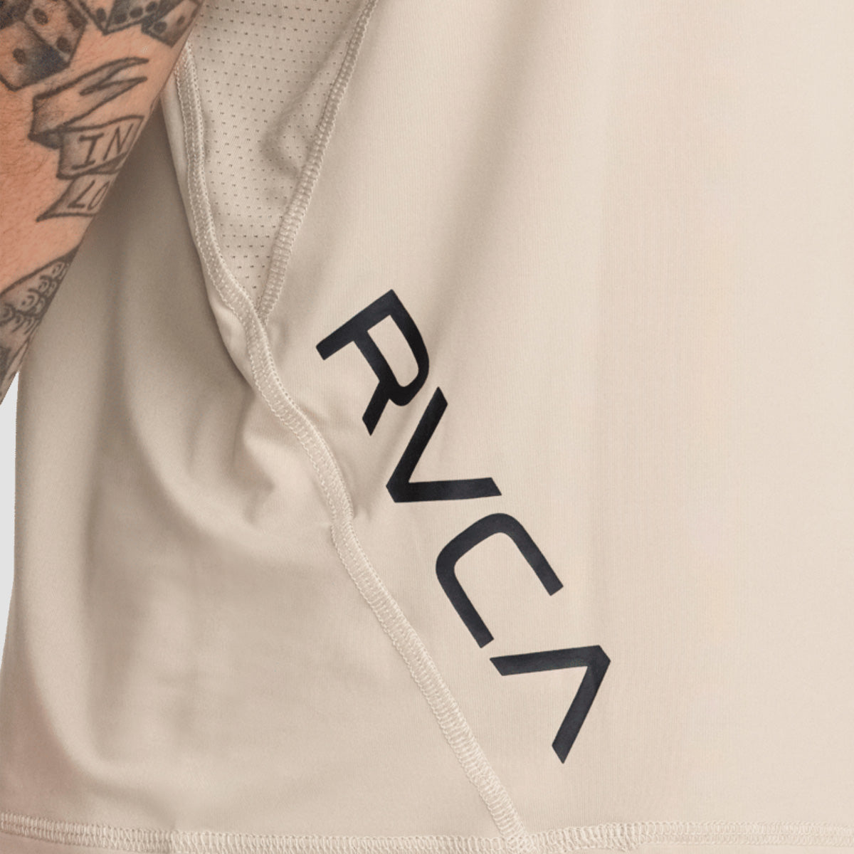 RVCA Sport Vent Technical T-Shirt Light Khaki