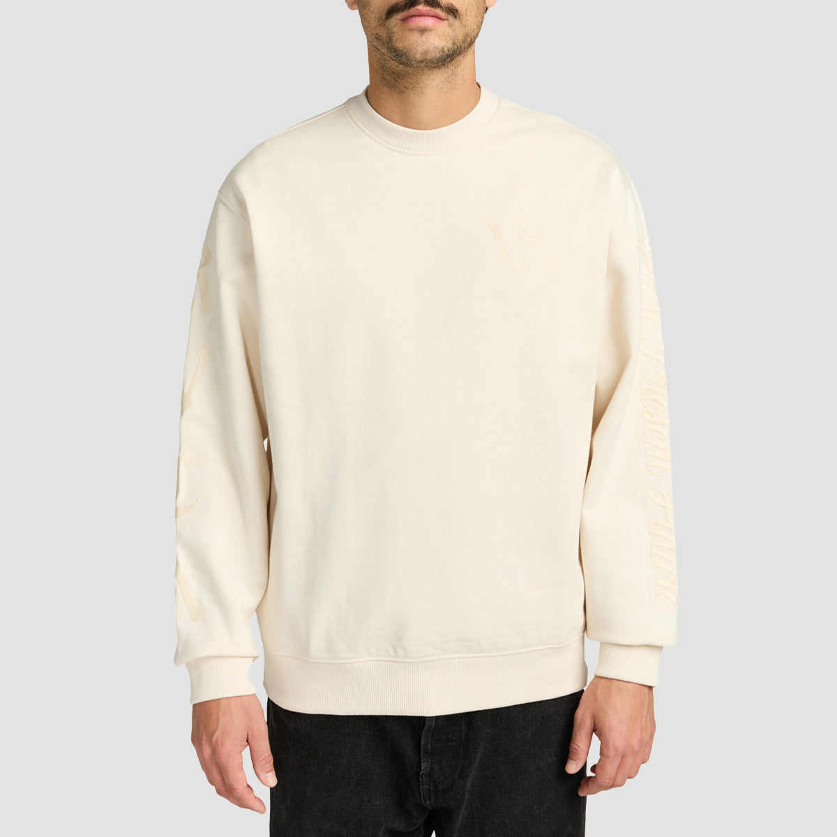 RVCA VA Worldwide Crew Sweatshirt Salt
