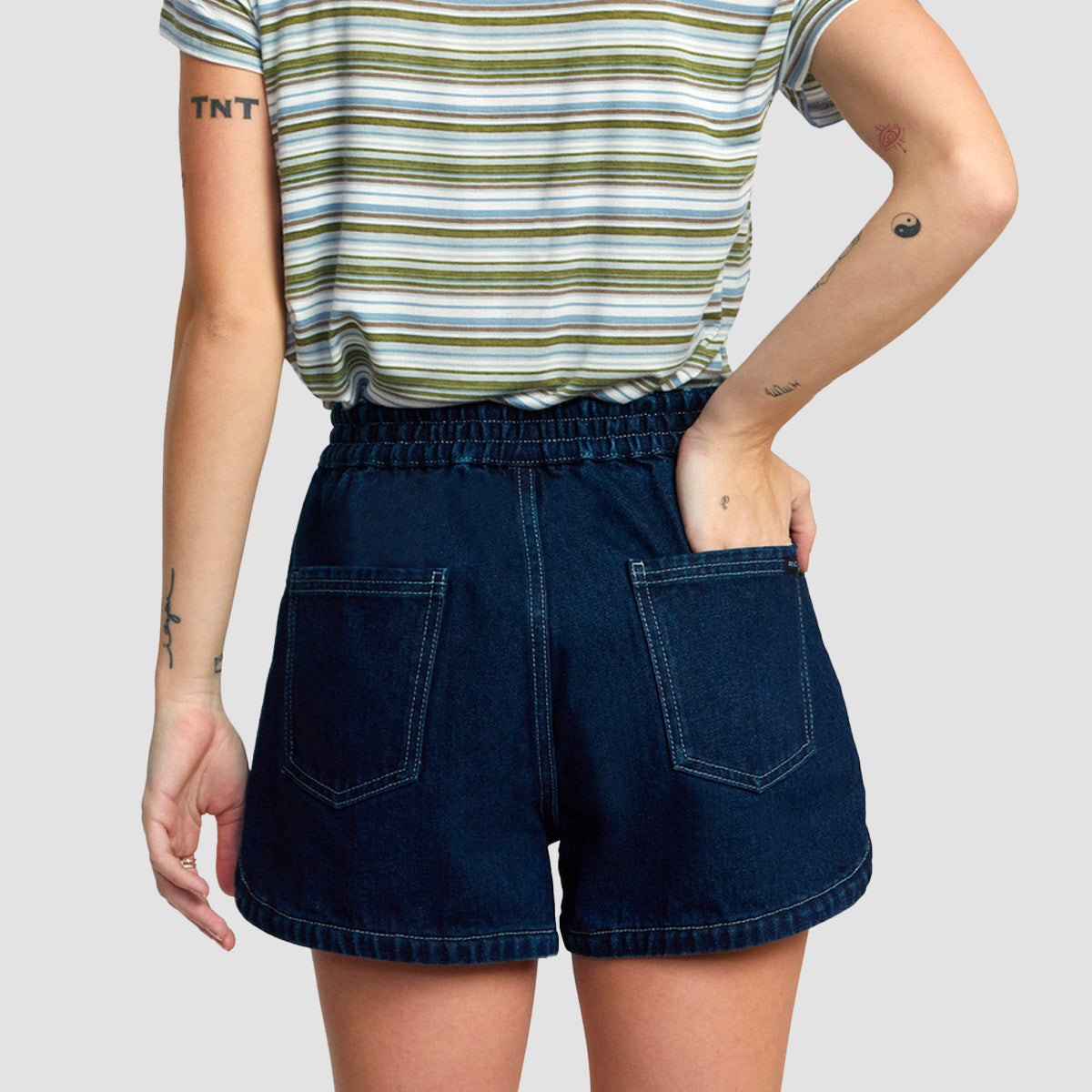 RVCA Venice Denim Shorts Dark Indigo - Womens