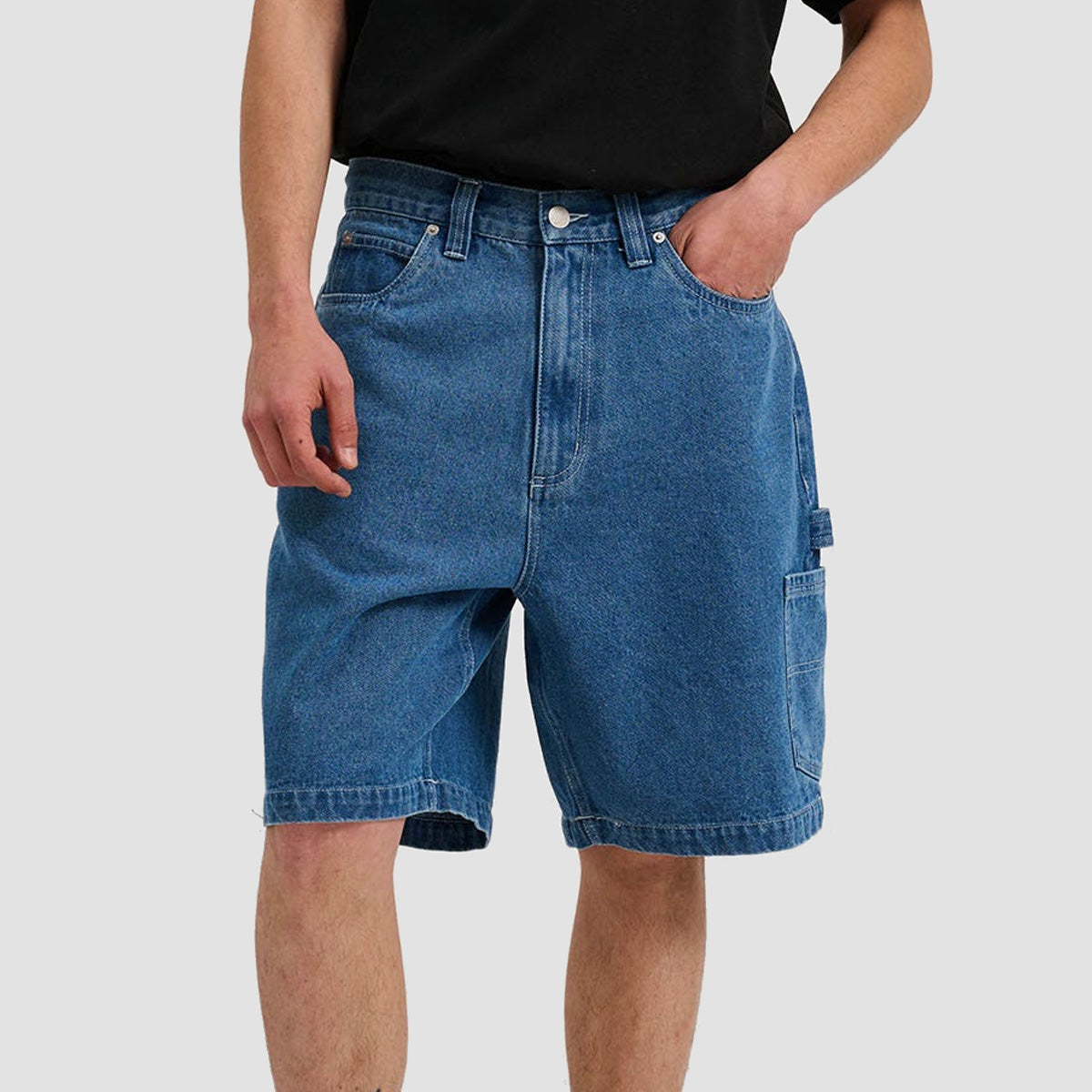 Santa Cruz Carpenter Big Denim Shorts Classic Blue