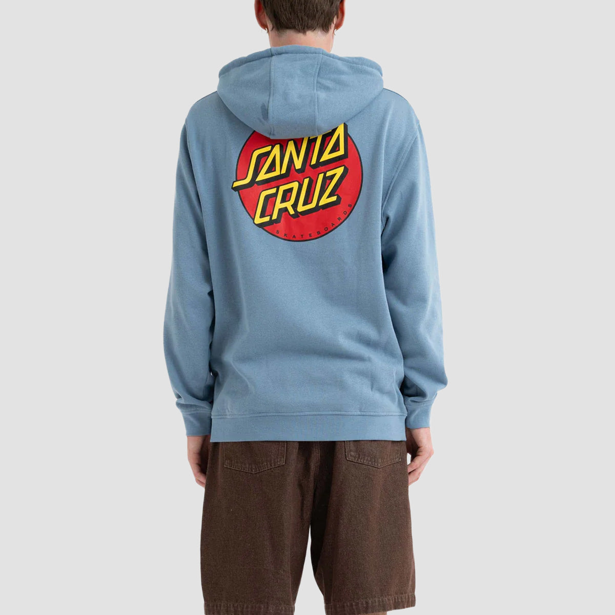 Santa Cruz Classic Dot Chest Pullover Hoodie Faded Denim