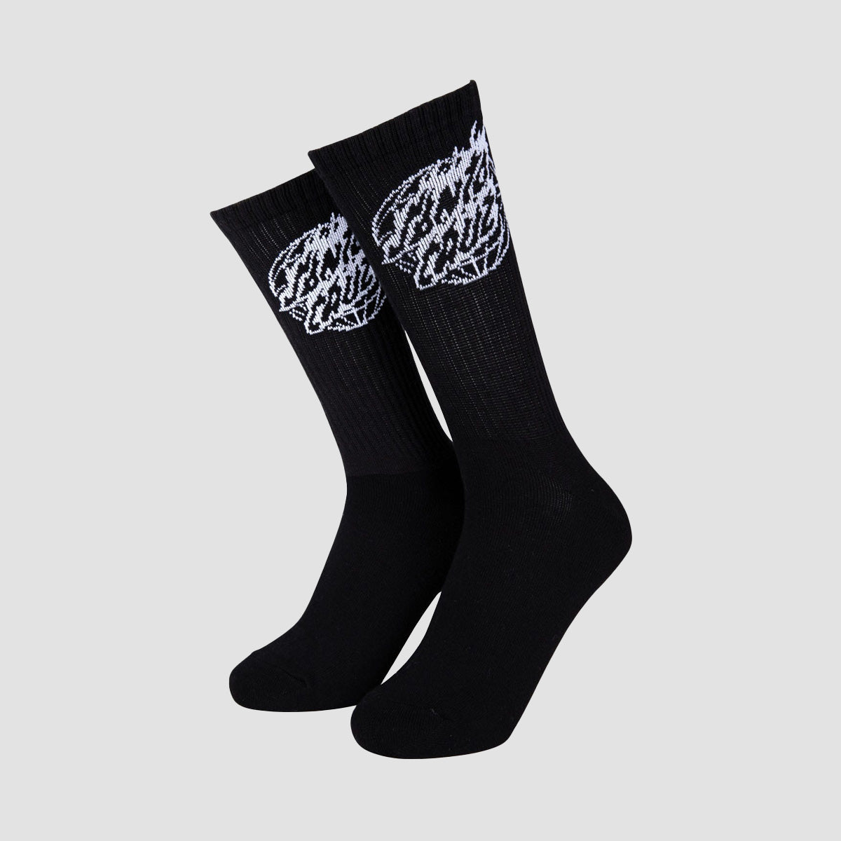 Santa Cruz Global Flame Dot Mono Socks Black