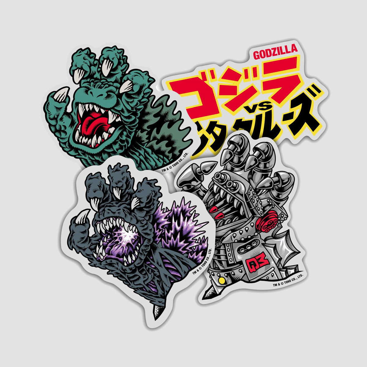 Santa Cruz Godzilla vs Santa Cruz Clear Stickers Assorted Colour