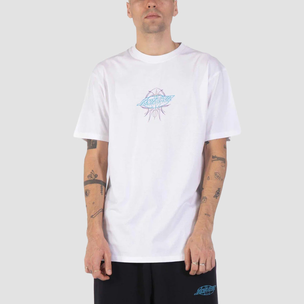Santa Cruz Meek Pinstripe Slasher T-Shirt White