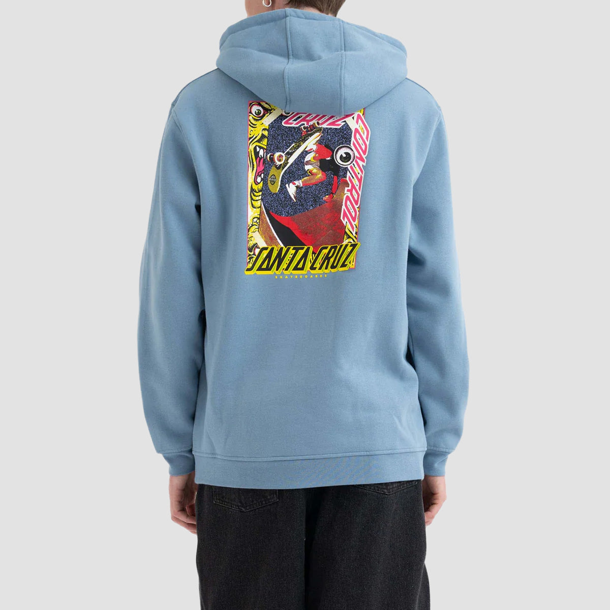 Santa Cruz Roskopp Cruz Control Pullover Hoodie Faded Denim