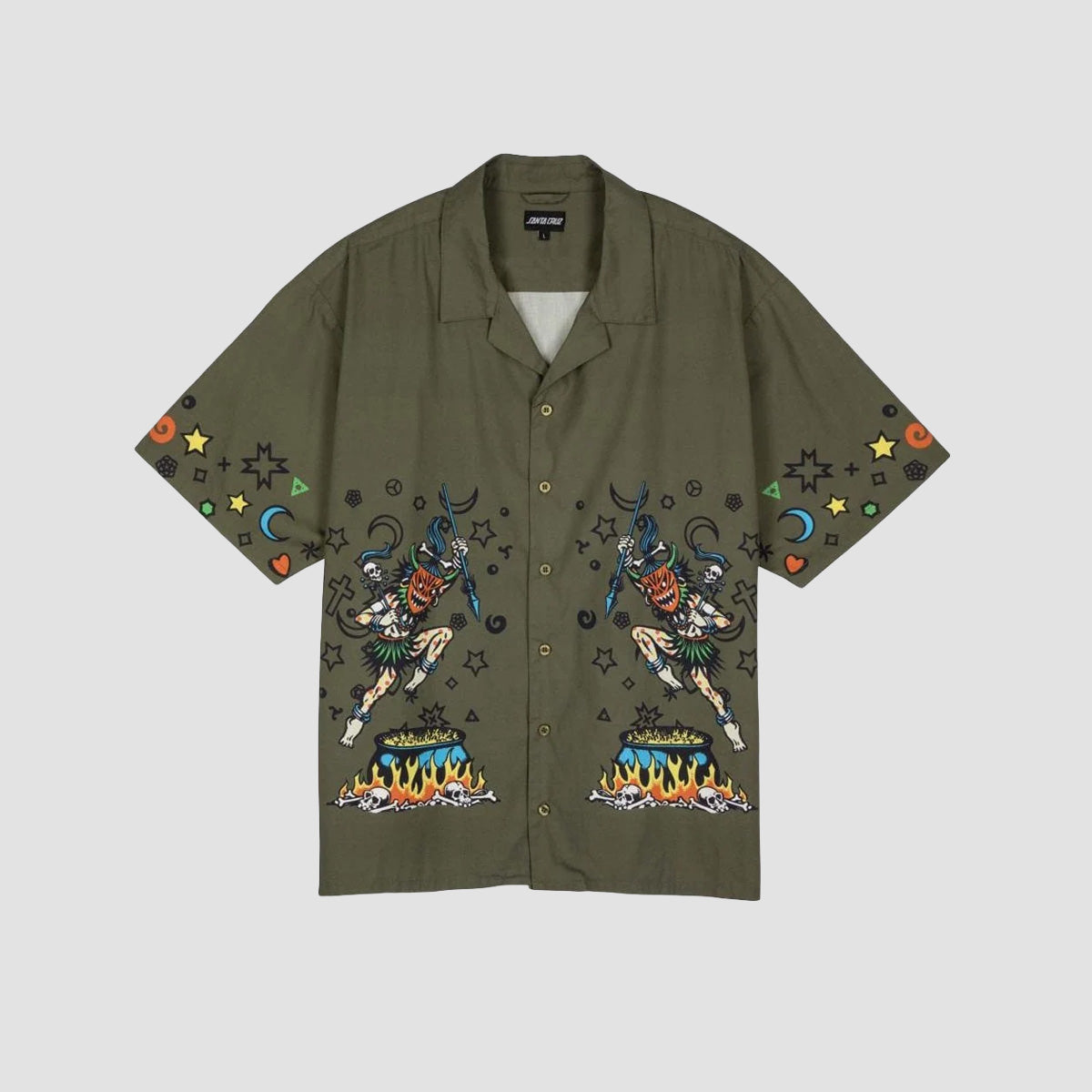 Santa Cruz Salba Resurrection Short Sleeve Shirt Uniform Green