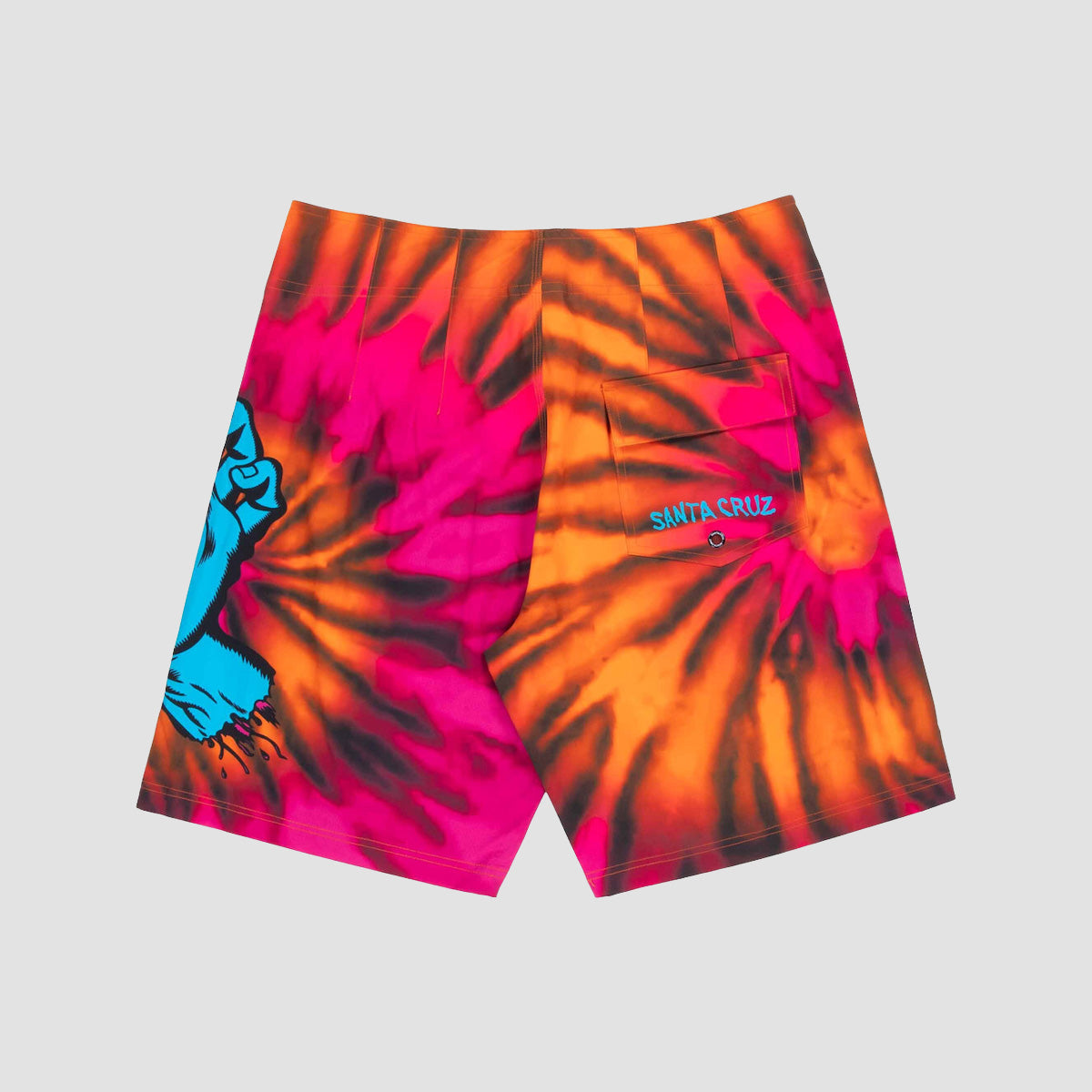 Santa Cruz Screaming Hand 20" Boardshorts Pink/Orange Tie Dye