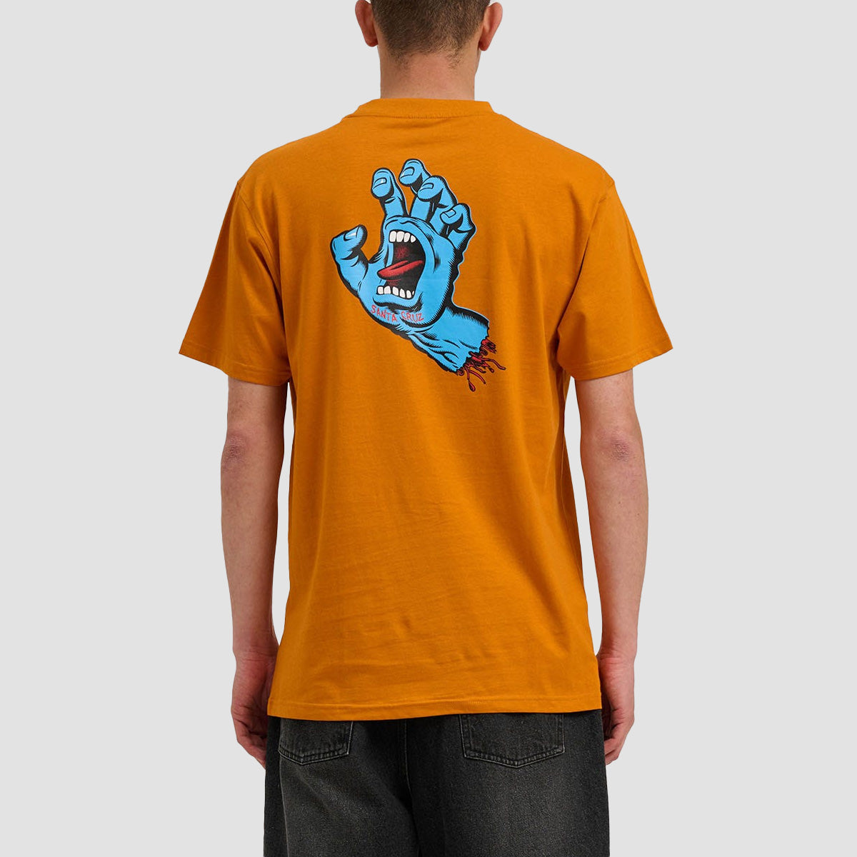 Santa Cruz Screaming Hand Chest T-Shirt Amber