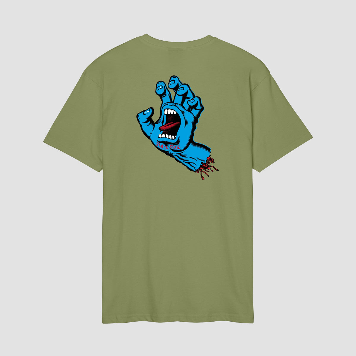 Santa Cruz Screaming Hand Chest T-Shirt Iguana