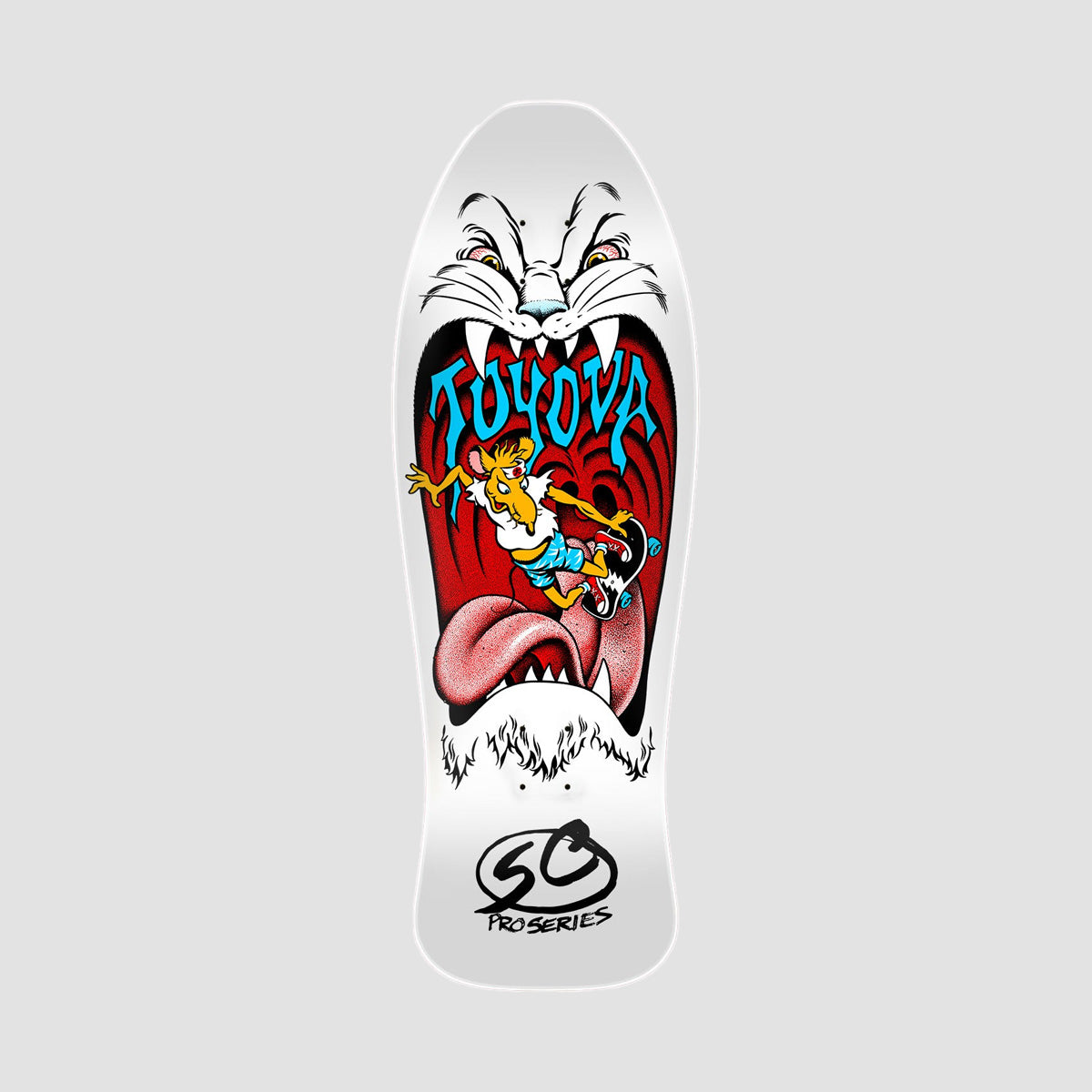 Santa Cruz Toyoda Reissue Skateboard Deck White/Multi - 10.4"