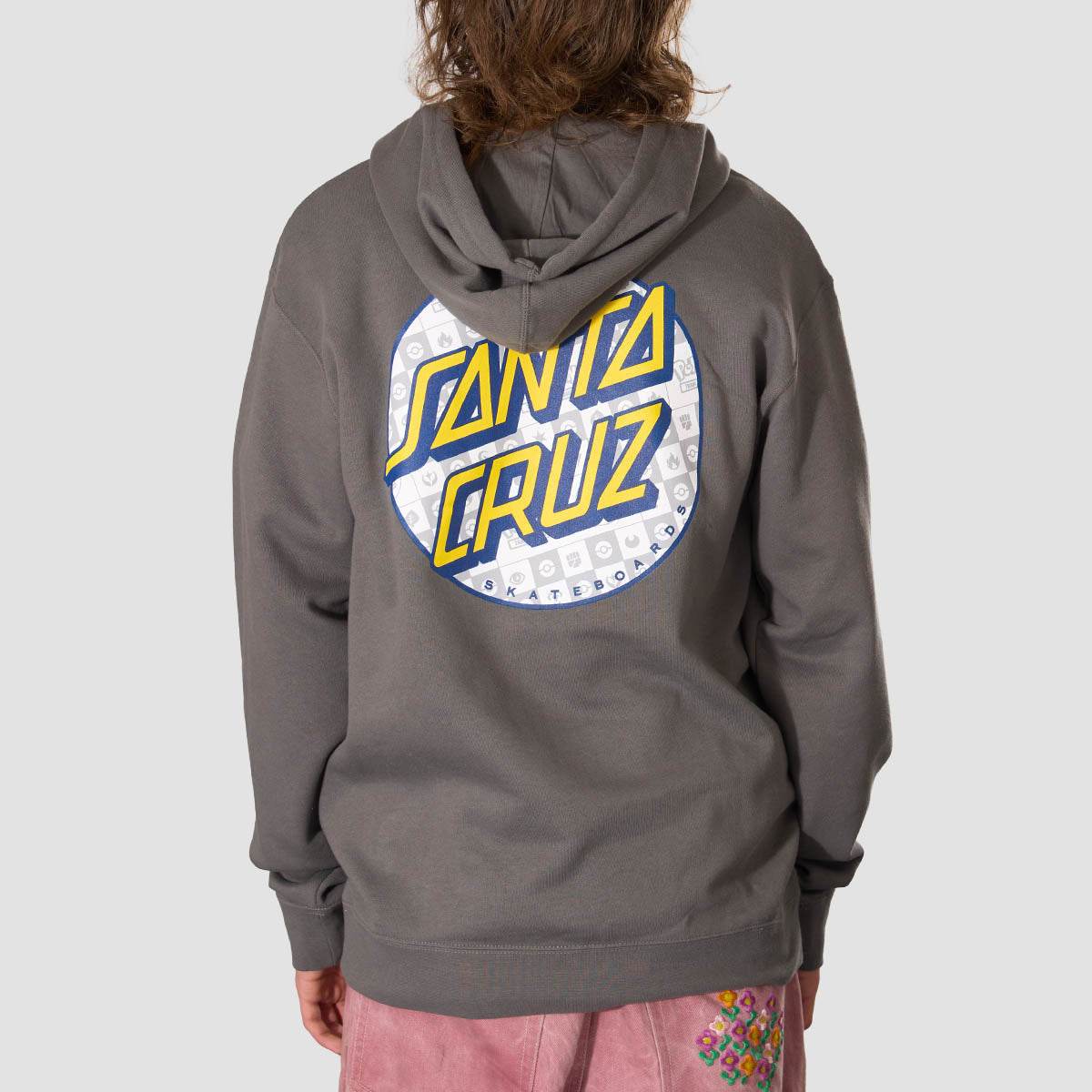 Santa Cruz X Pokemon Energy Dot Pullover Hoodie Charcoal